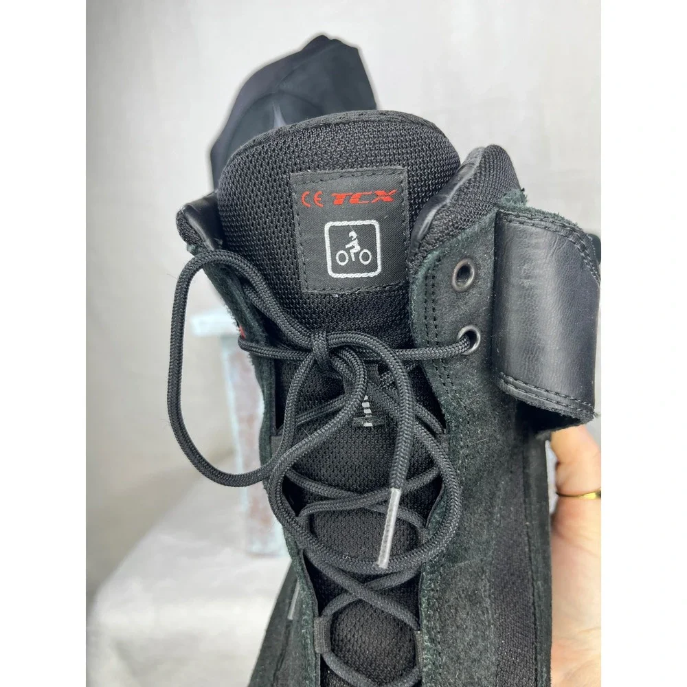 TCX Jupiter Motorcycle Boots‎ Mens 43 Black Gore-Tex Waterproof Suede Biker Gear